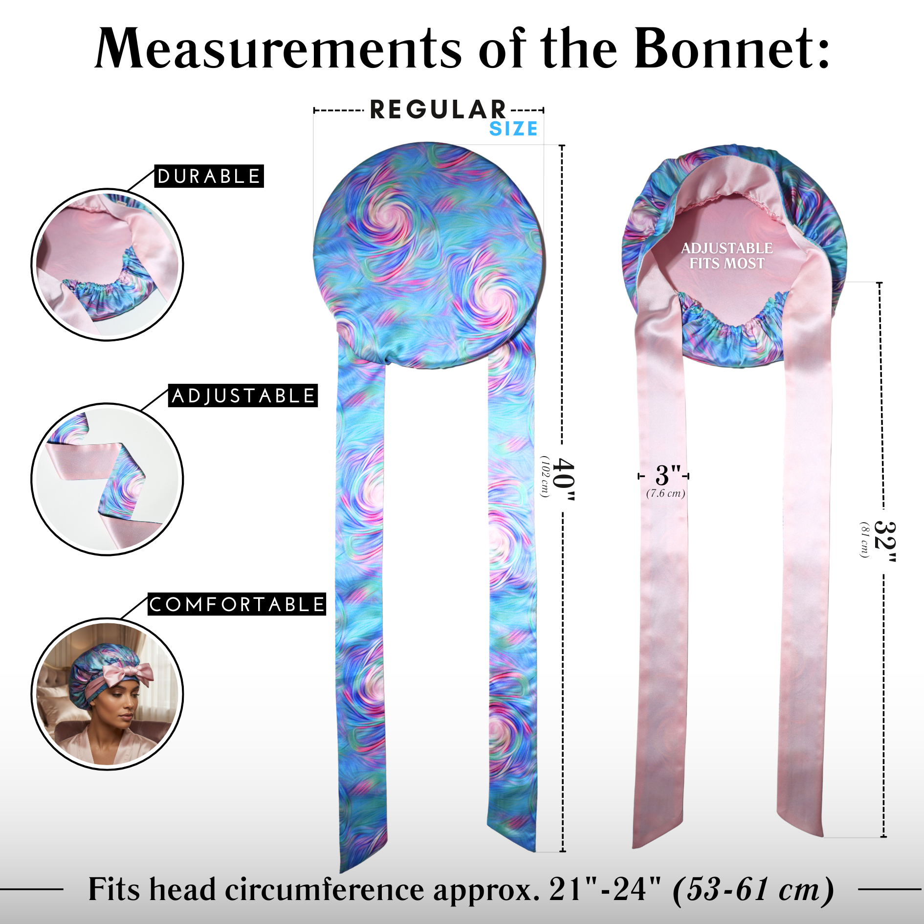 Lollipop Reversible Bonnet with Ties - NOCHKA
