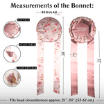 Lovely Floral Print Reversible Bonnet with Ties - NOCHKA
