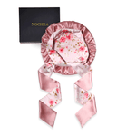 Lovely Floral Print Reversible Bonnet with Ties - NOCHKA
