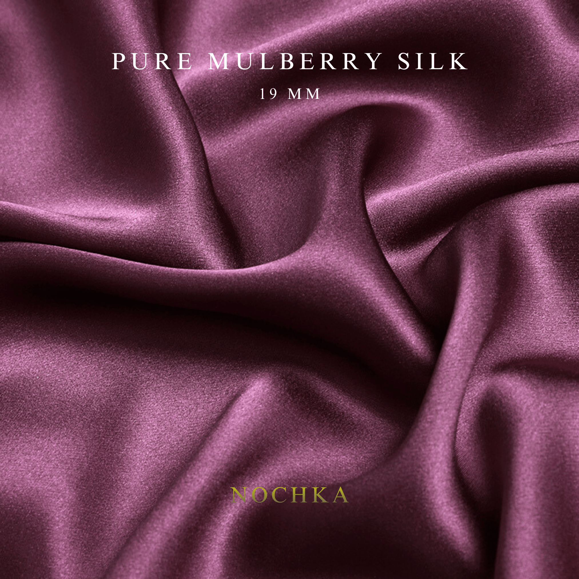 Magenta Color 100% Pure Mulberry Silk Fabric 19mm Cut - to - Size Silk Fabric - NOCHKA
