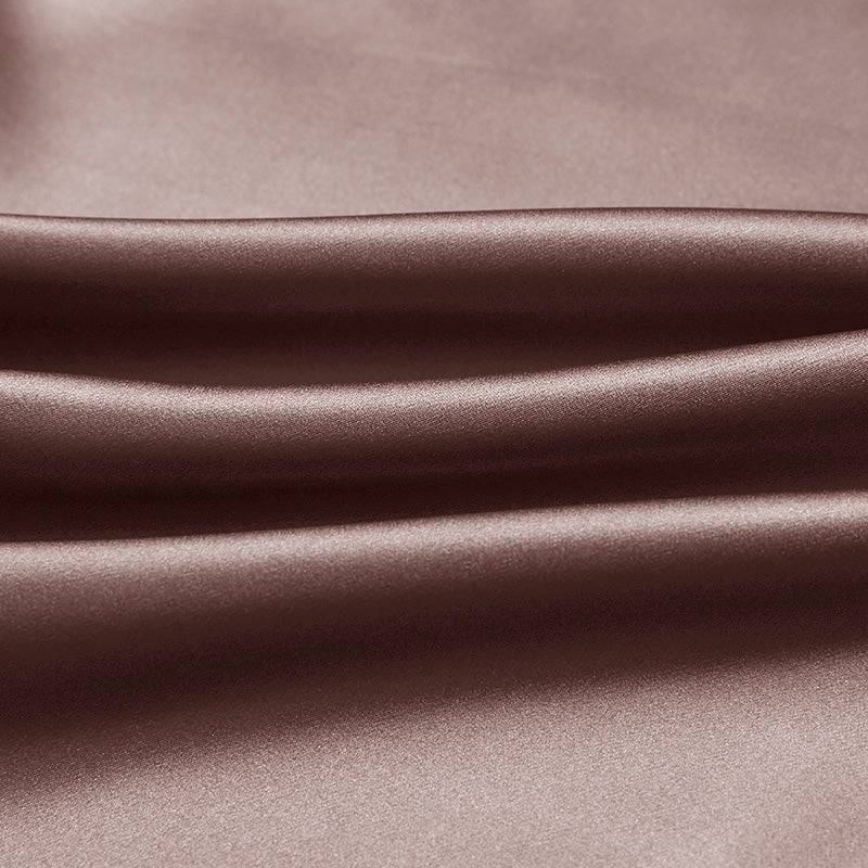 Mahogany Rose 100% Pure Mulberry Silk Fabric 19mm 44" Width Pre - Cut Silk Fabric - NOCHKA
