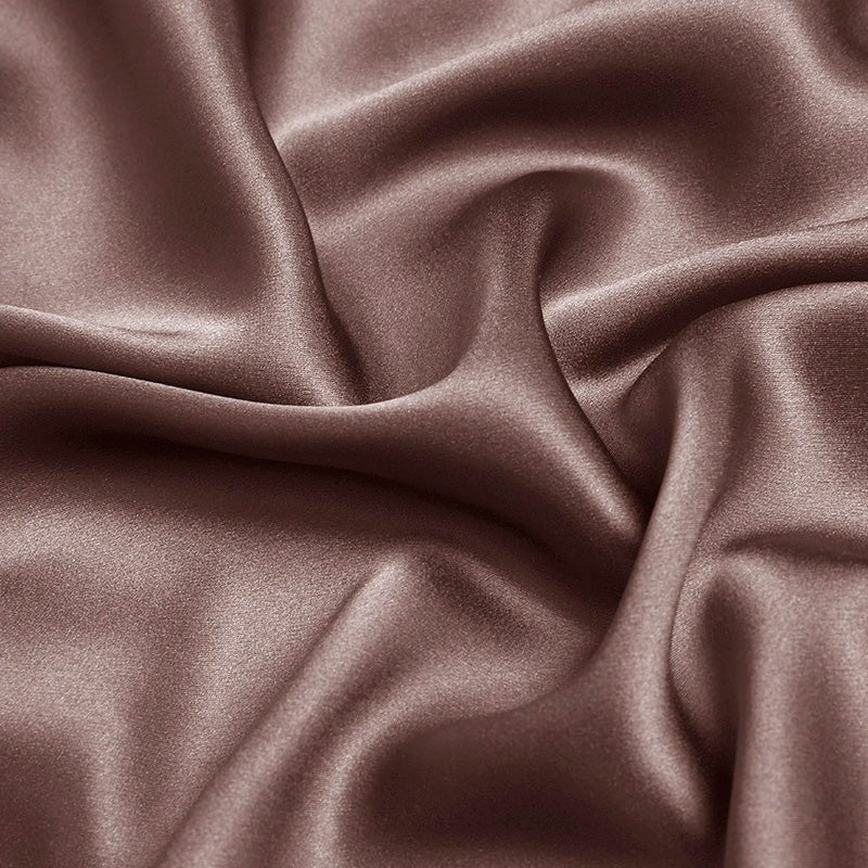 Mahogany Rose 100% Pure Mulberry Silk Fabric 19mm 44" Width Pre - Cut Silk Fabric - NOCHKA
