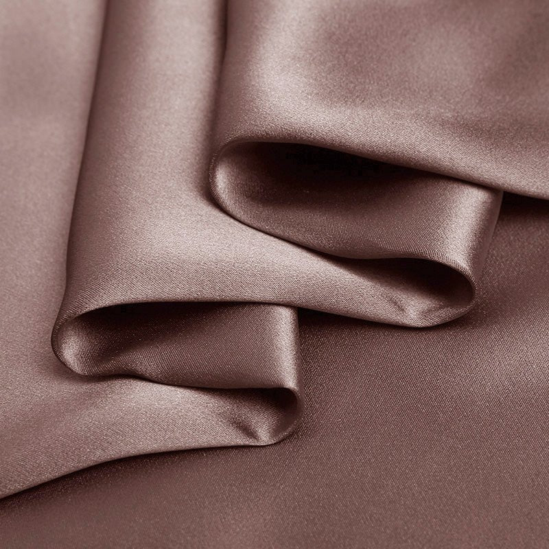 Mahogany Rose 100% Pure Mulberry Silk Fabric 19mm 44" Width Pre - Cut Silk Fabric - NOCHKA
