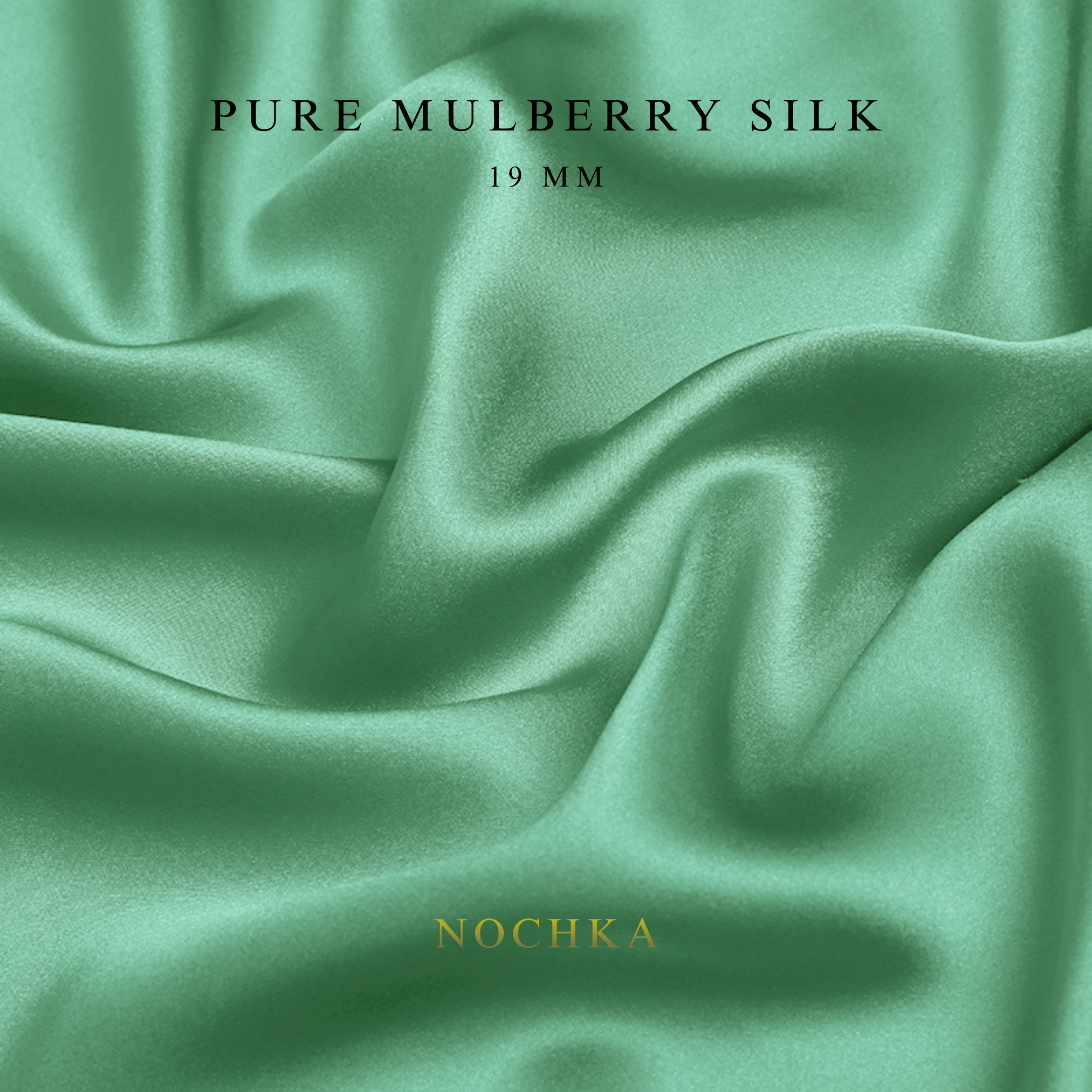 Malachite 100% Pure Mulberry Silk Fabric 19mm Cut - to - Size Silk Fabric - NOCHKA
