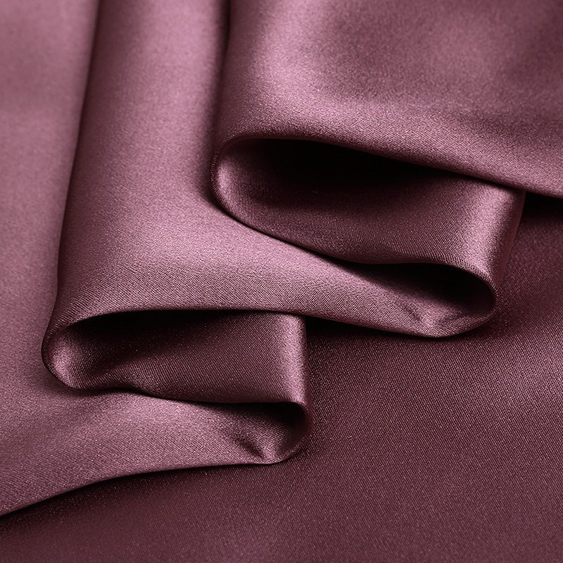 Mauve 100% Pure Mulberry Silk Fabric 19mm 44" Width Pre - Cut Silk Fabric - NOCHKA
