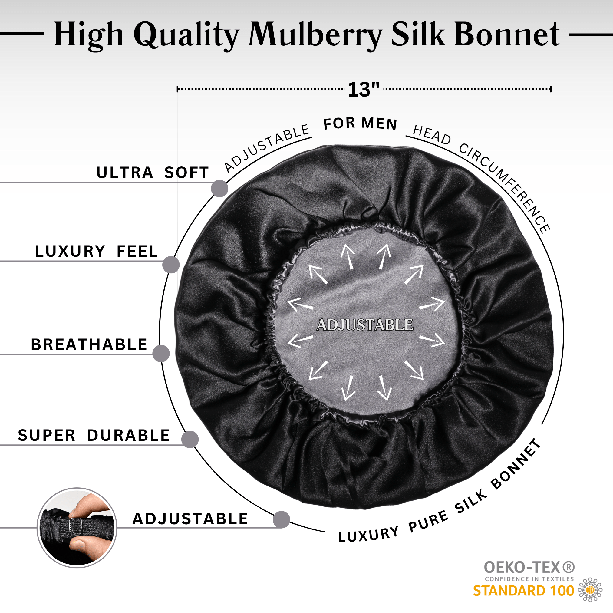 Men's Reversible Double - Layer Silk Bonnet – Premium Hair Care & Gift - NOCHKA
