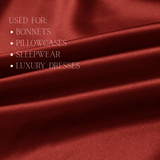 Merlot Red 100% Pure Mulberry Silk Fabric 19mm Cut - to - Size Silk Fabric - NOCHKA
