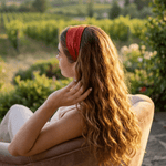Merlot Red Pure Silk Headband - NOCHKA
