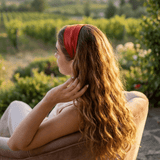 Merlot Red Pure Silk Headband - NOCHKA

