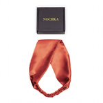 Merlot Red Pure Silk Headband - NOCHKA
