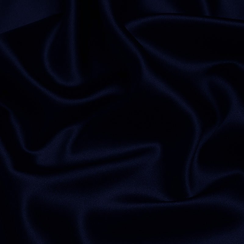 Midnight Blue 100% Pure Mulberry Silk Fabric 19mm 44" Width Pre - Cut Silk Fabric - NOCHKA
