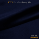 Midnight Blue 100% Pure Mulberry Silk Fabric 19mm Cut - to - Size Silk Fabric - NOCHKA
