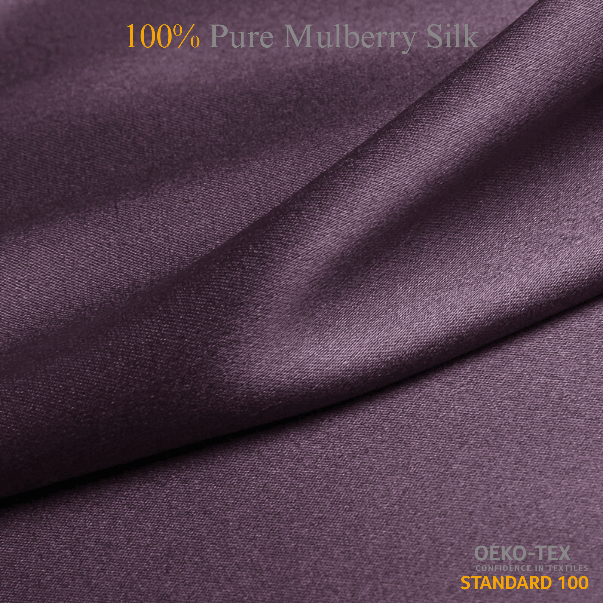 Midnight Lavender 100% Pure Mulberry Silk Fabric 19mm Cut - to - Size Silk Fabric - NOCHKA
