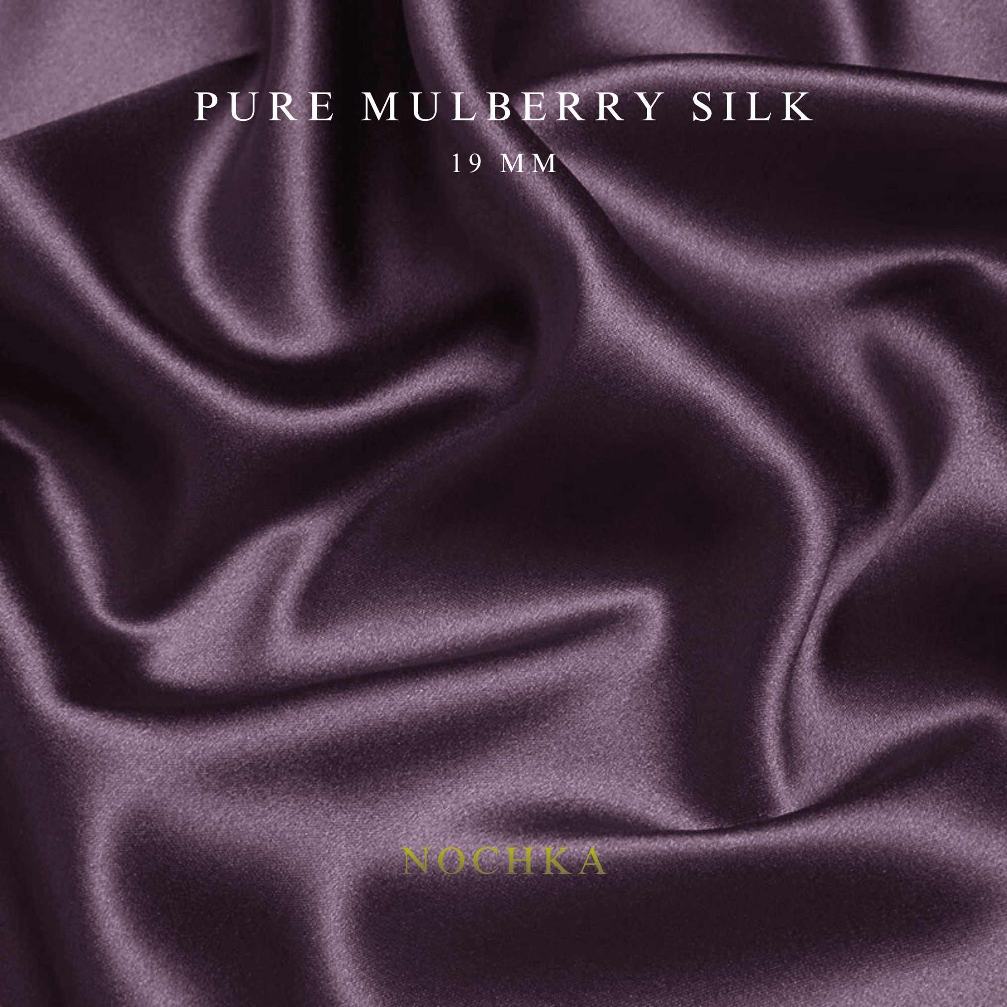 Midnight Lavender 100% Pure Mulberry Silk Fabric 19mm Cut - to - Size Silk Fabric - NOCHKA
