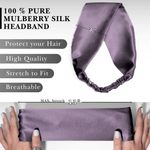 Midnight Lavender Pure Silk Headband - NOCHKA
