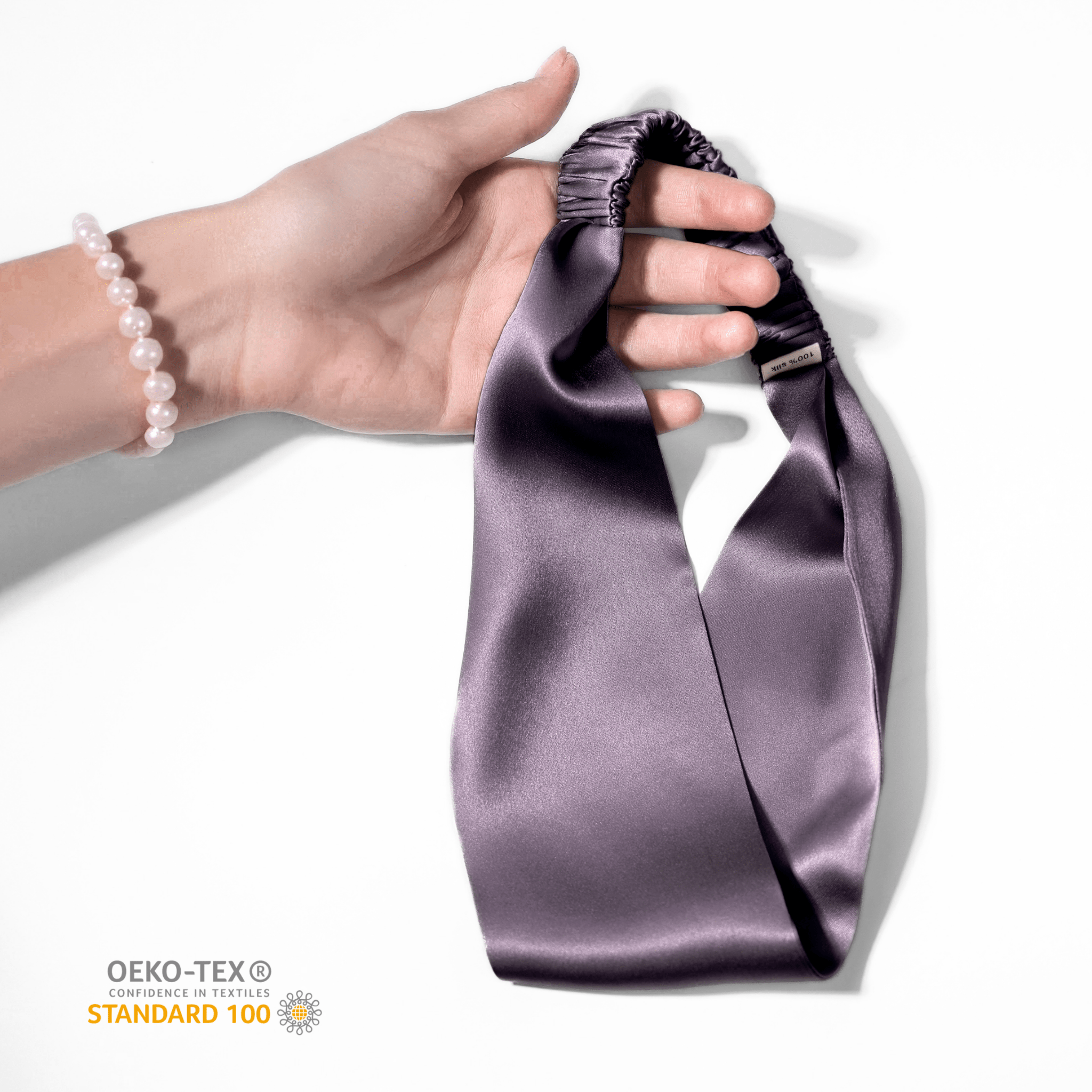 Midnight Lavender Pure Silk Headband - NOCHKA
