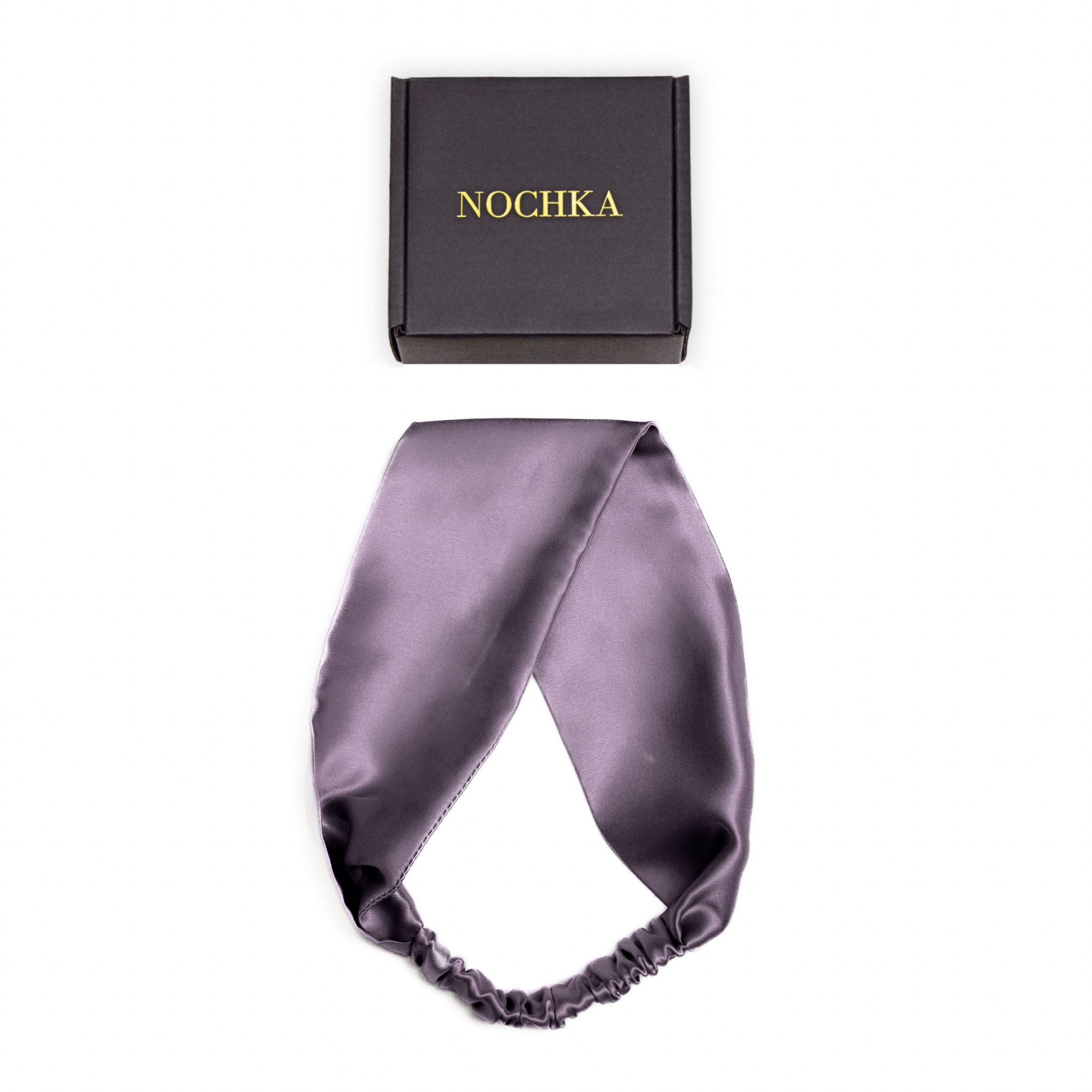 Midnight Lavender Pure Silk Headband - NOCHKA
