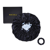 Midnight Print Pure Mulberry Silk Bonnet – Reversible & Durable - NOCHKA
