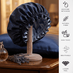 Midnight Print Pure Mulberry Silk Bonnet – Reversible & Durable - NOCHKA
