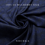 Midnight Print Pure Mulberry Silk Bonnet – Reversible & Durable - NOCHKA
