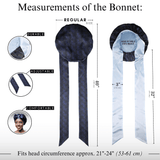 Midnight Pure Mulberry Silk Bonnet – Reversible, Adjustable Fit with Silk Ties - NOCHKA
