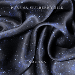 Midnight Pure Mulberry Silk Bonnet – Reversible, Adjustable Fit with Silk Ties - NOCHKA
