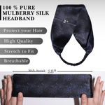 Midnight Pure Silk Headband - NOCHKA
