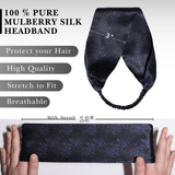Midnight Pure Silk Headband - NOCHKA
