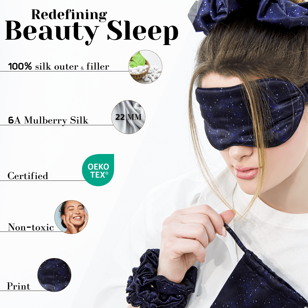 Midnight Pure Silk Sleep Mask - NOCHKA
