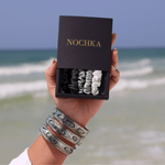 Monochrome Shades Ultra - Skinny Silk Scrunchies (Set of 5) - NOCHKA
