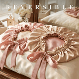 Mulberry Silk Bonnet with Thin Ties – 100% Silk Adjustable 19 Momme Hair Bonnet | Adobe Rose and Caramel - NOCHKA
