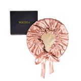 Mulberry Silk Bonnet with Thin Ties – 100% Silk Adjustable 19 Momme Hair Bonnet | Adobe Rose and Caramel - NOCHKA
