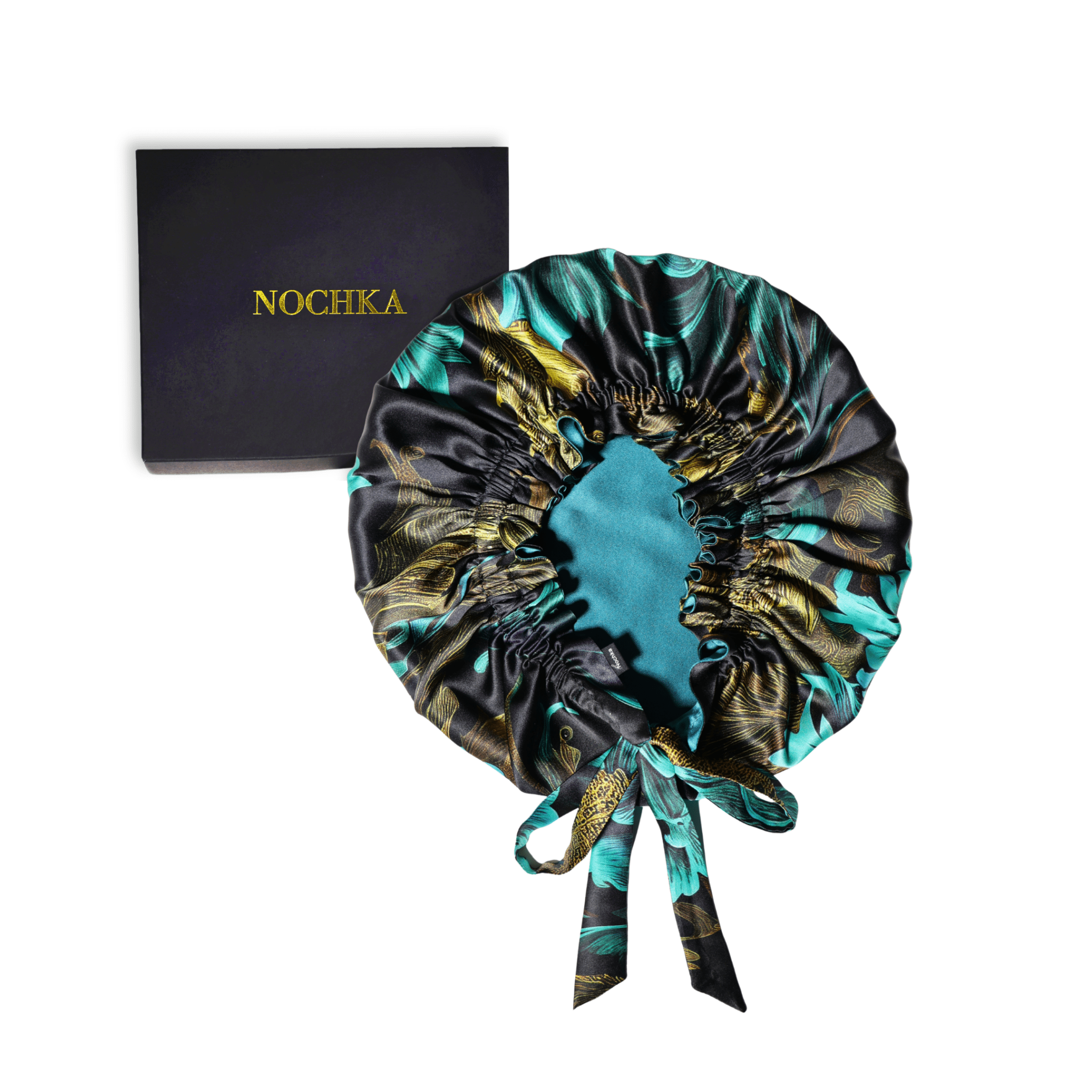 Mulberry Silk Bonnet with Thin Ties – 100% Silk Adjustable 19 Momme Hair Bonnet | Chrysanthemum - NOCHKA
