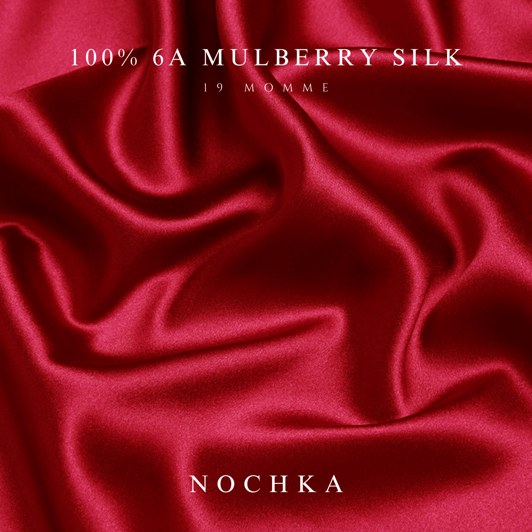 Mulberry Silk Bonnet with Thin Ties – 100% Silk Adjustable 19 Momme Hair Bonnet | Crimson Red and Light Carmel - NOCHKA
