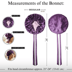 Mulberry Silk Bonnet with Thin Ties – 100% Silk Adjustable 19 Momme Hair Bonnet | Lavender Fog and Deep Purple - NOCHKA
