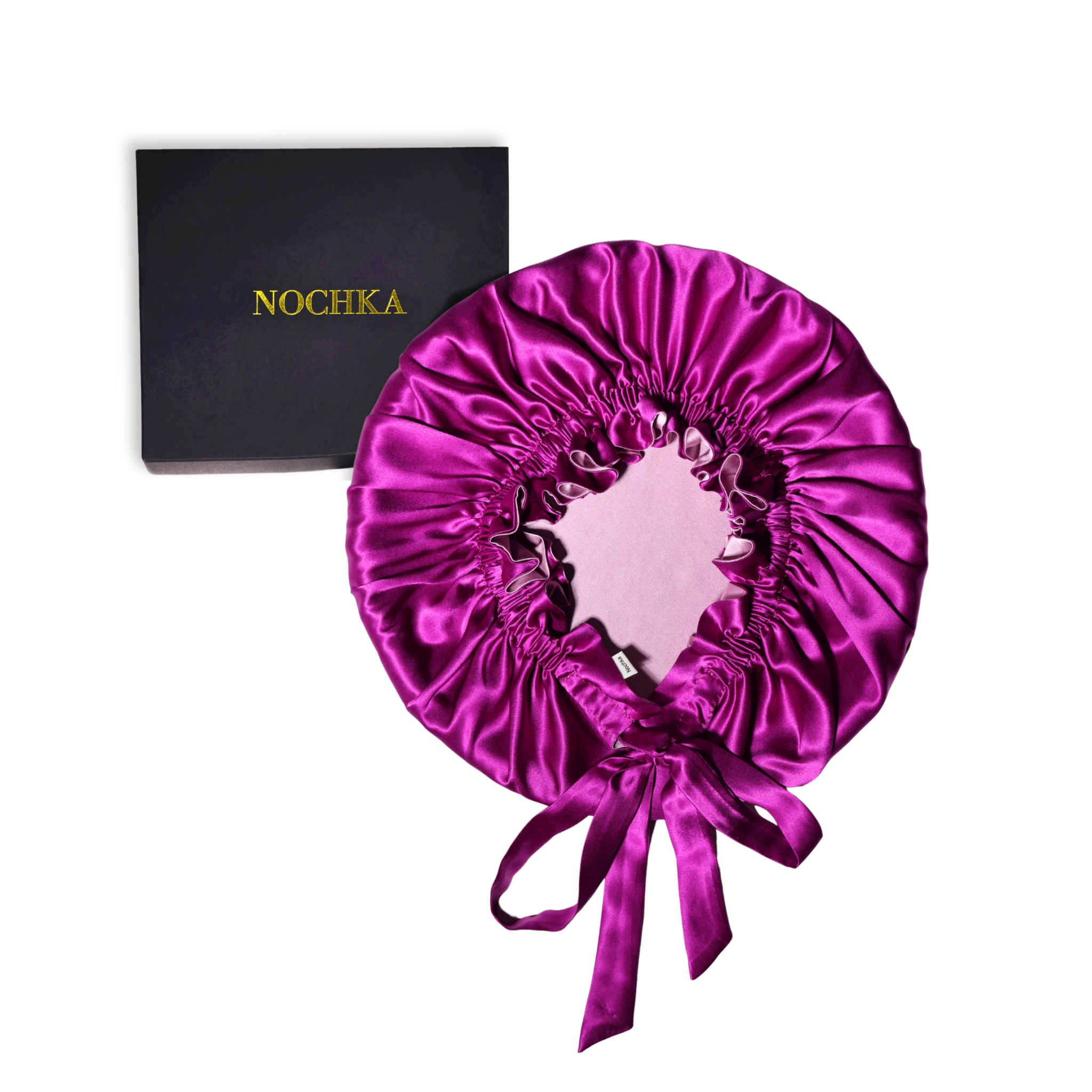 Mulberry Silk Bonnet with Thin Ties – 100% Silk Adjustable 19 Momme Hair Bonnet | Orchid - NOCHKA
