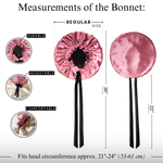 Mulberry Silk Bonnet with Thin Ties – 100% Silk Adjustable 19 Momme Hair Bonnet | Punch and Black - NOCHKA
