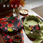 Mulberry Silk Bonnet with Ties – 100% Silk Reversible 19 Momme Hair Bonnet | Peonies on Black - NOCHKA

