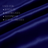 Navy Blue 100% Pure Mulberry Silk Fabric 19mm Cut - to - Size Silk Fabric - NOCHKA
