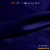 Navy Blue 100% Pure Mulberry Silk Fabric 19mm Cut - to - Size Silk Fabric - NOCHKA
