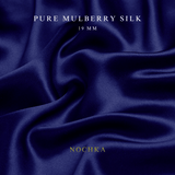 Navy Blue 100% Pure Mulberry Silk Fabric 19mm Cut - to - Size Silk Fabric - NOCHKA
