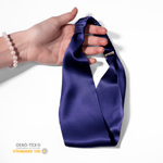 Navy Blue Pure Silk Headband - NOCHKA
