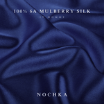 Navy Blue Pure Silk Headband - NOCHKA
