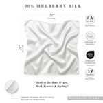 NOCHKA 100% Mulberry Silk Square Scarf – 21"x21" | 19 Momme 6A Grade Silk - NOCHKA
