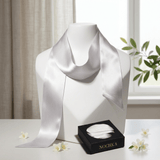 NOCHKA 100% Mulberry Silk Square Scarf – 2"x43" | 19 Momme 6A Grade Silk - NOCHKA
