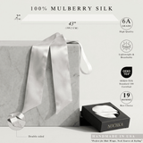 NOCHKA 100% Mulberry Silk Square Scarf – 2"x43" | 19 Momme 6A Grade Silk - NOCHKA
