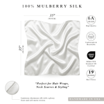 NOCHKA 100% Mulberry Silk Square Scarf – 35"x35" | 19 Momme 6A Grade Silk - NOCHKA
