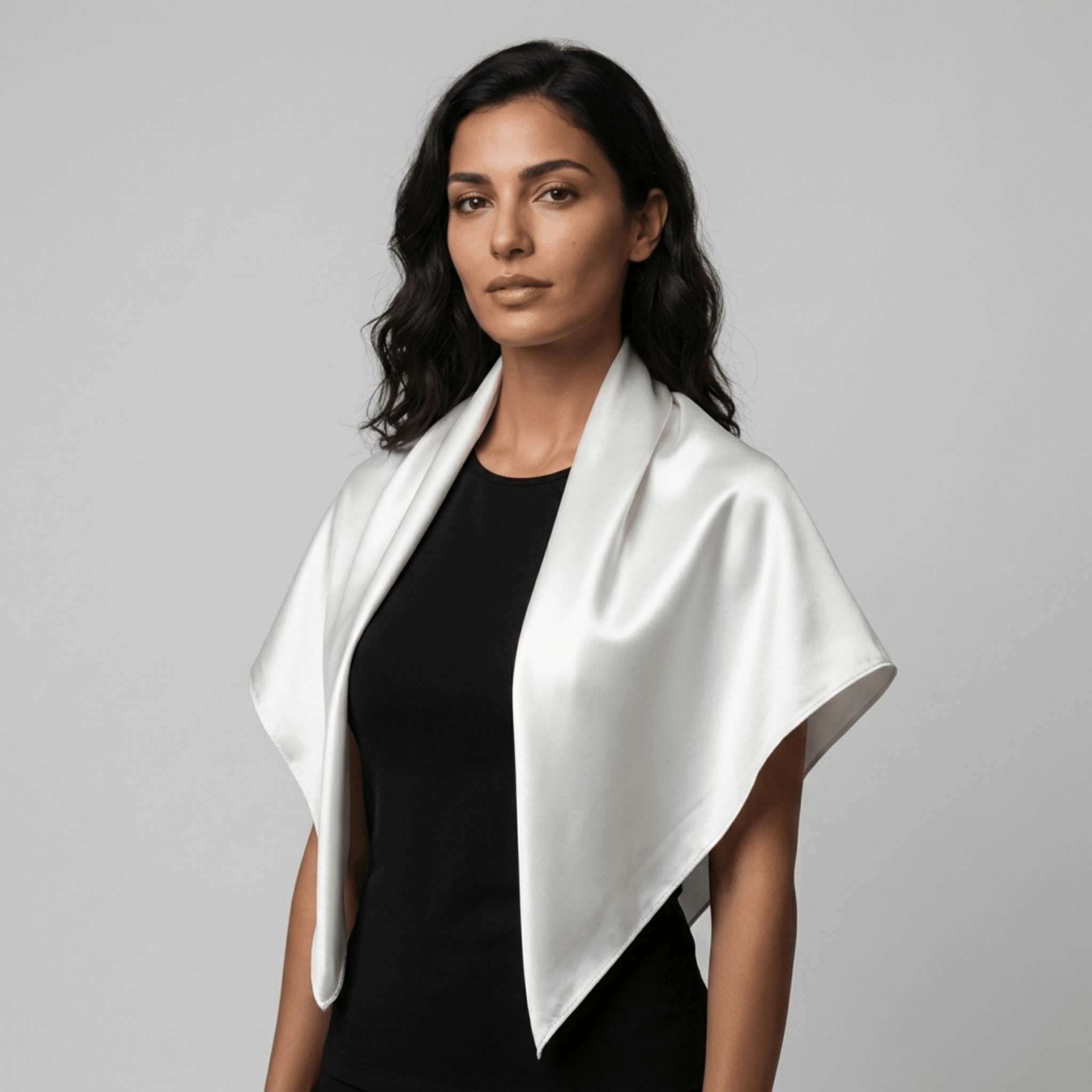 NOCHKA 100% Mulberry Silk Square Scarf – 35