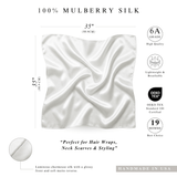 NOCHKA 100% Mulberry Silk Square Scarf – 35"x35" | 19 Momme 6A Grade Silk - NOCHKA
