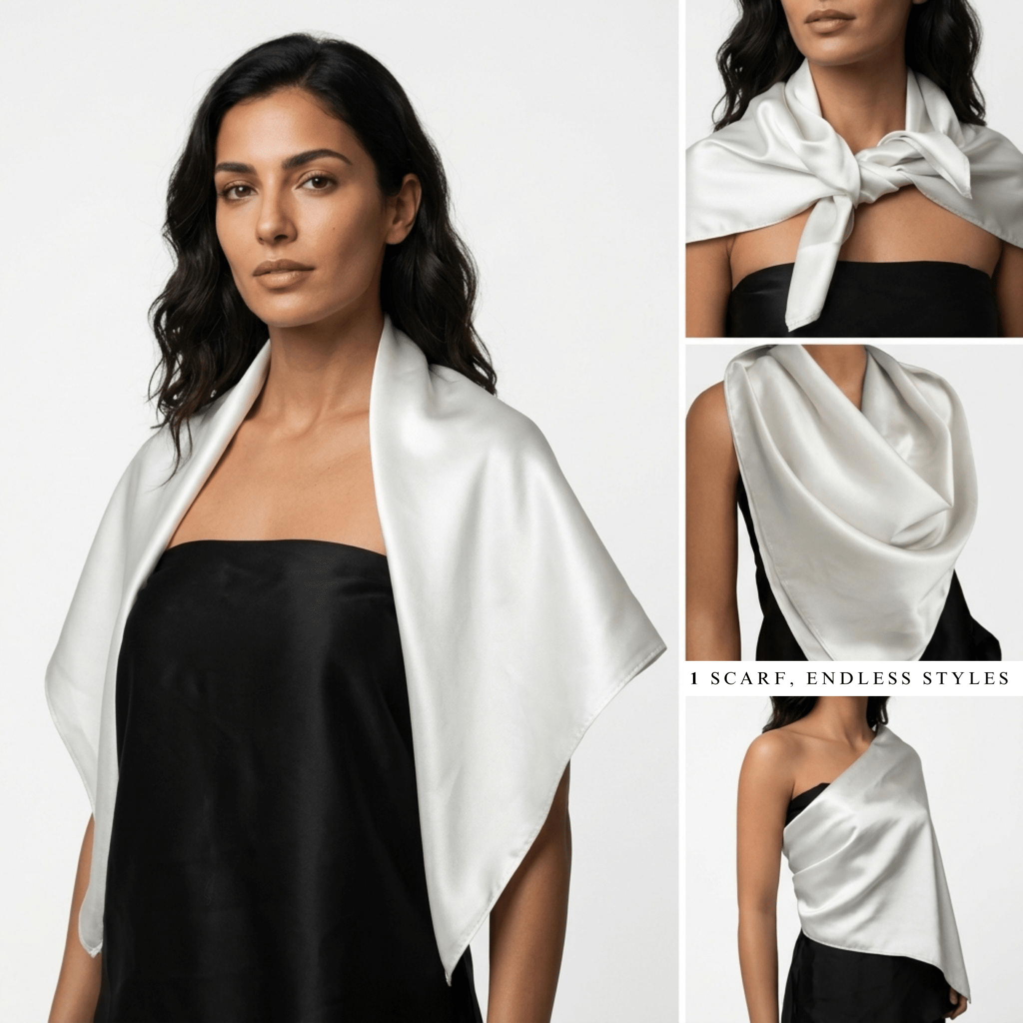 NOCHKA 100% Mulberry Silk Square Scarf – 35"x35" | 19 Momme 6A Grade Silk - NOCHKA
